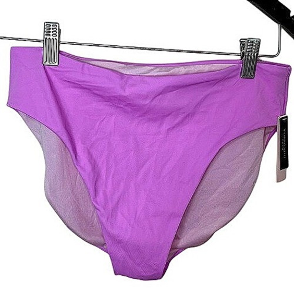 Victoria's Secret High-Waisted Bikini Bottoms‎ Vibrant Purple Large Swim NWT